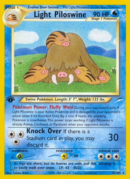 Light Piloswine - 026/105 - Rare - NM - 1st Edition