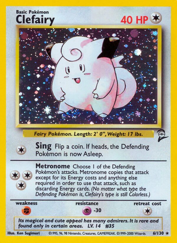Clefairy - 006/130 - Holo Rare - NM - Holofoil