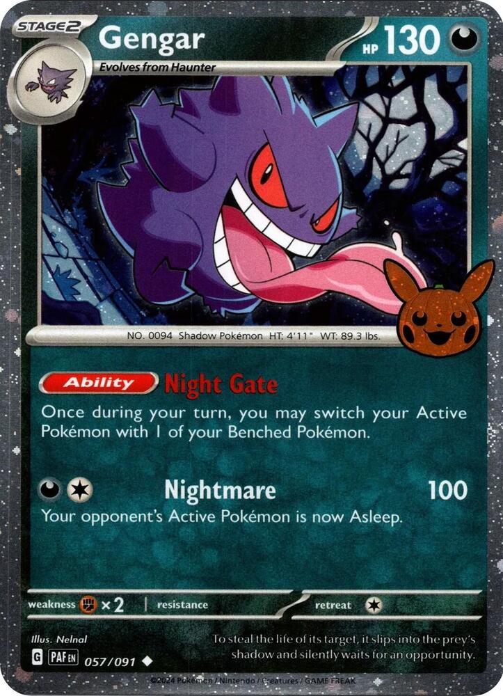 Gengar (Cosmos Holo) - 057/091 - Holo Rare - NM - Holofoil