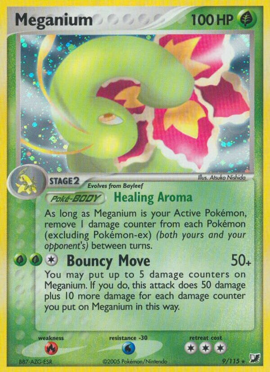 Meganium - 9/115 - Holo Rare - NM - Holofoil