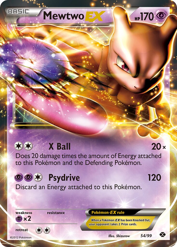 Mewtwo EX - 54/99 - Rare Holo EX - NM - Holofoil