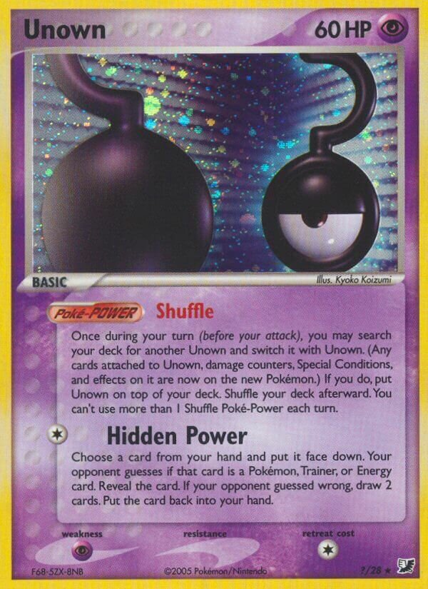 Unown - ?/28 - Holo Rare - NM - Holofoil