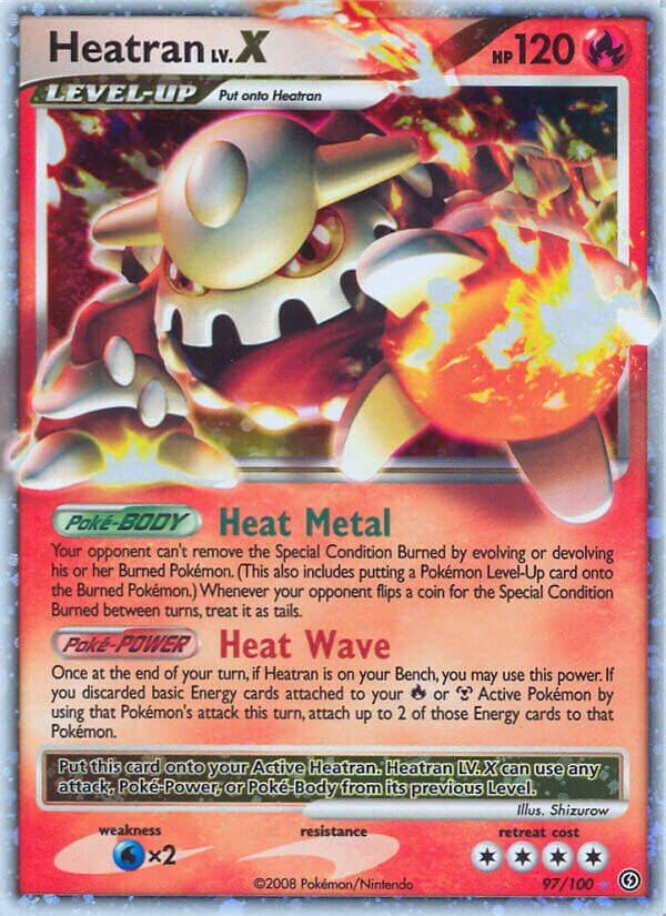 Heatran LV.X - 97/100 - Rare Holo LV.X - NM - Holofoil