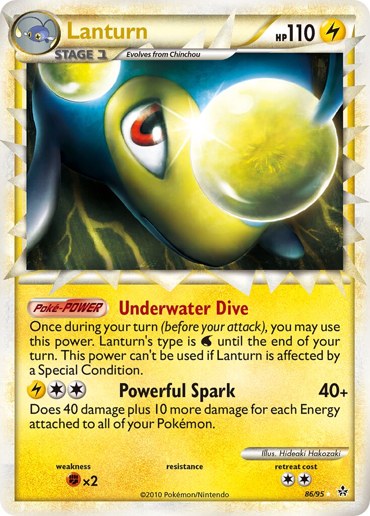 Lanturn - 86/95 - Rare Prime - NM - Holofoil
