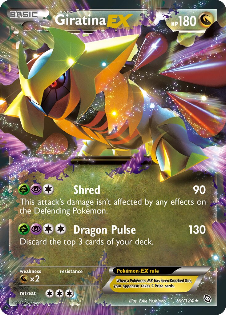 Giratina EX - 92/124 - Rare Holo EX - NM - Holofoil