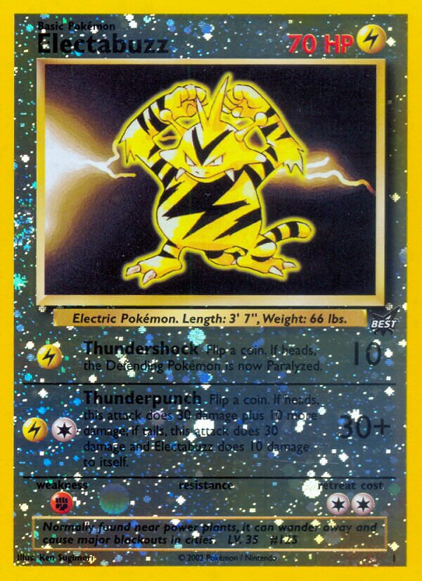 Electabuzz - 001/009 - Promo - NM - Reverse Holofoil