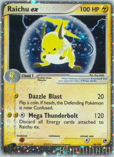 Raichu ex - 98/100 - Rare Holo ex - NM - Holofoil