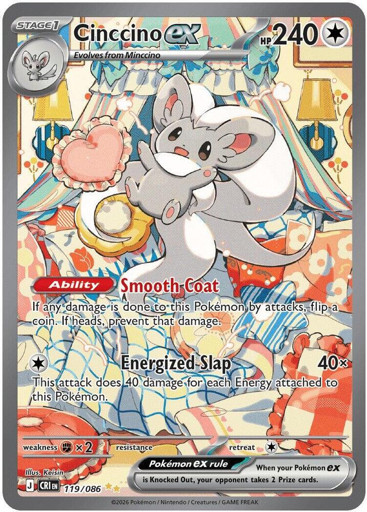 Cinccino ex - 119/086 - 119/086 - Special Illustration Rare - NM - Holofoil
