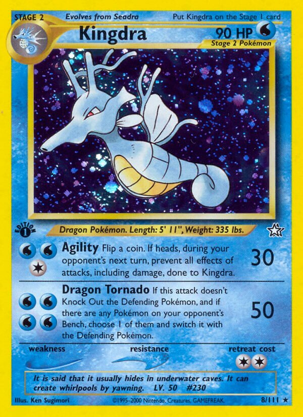Kingdra - 008/111 - Holo Rare - NM - Unlimited Holofoil