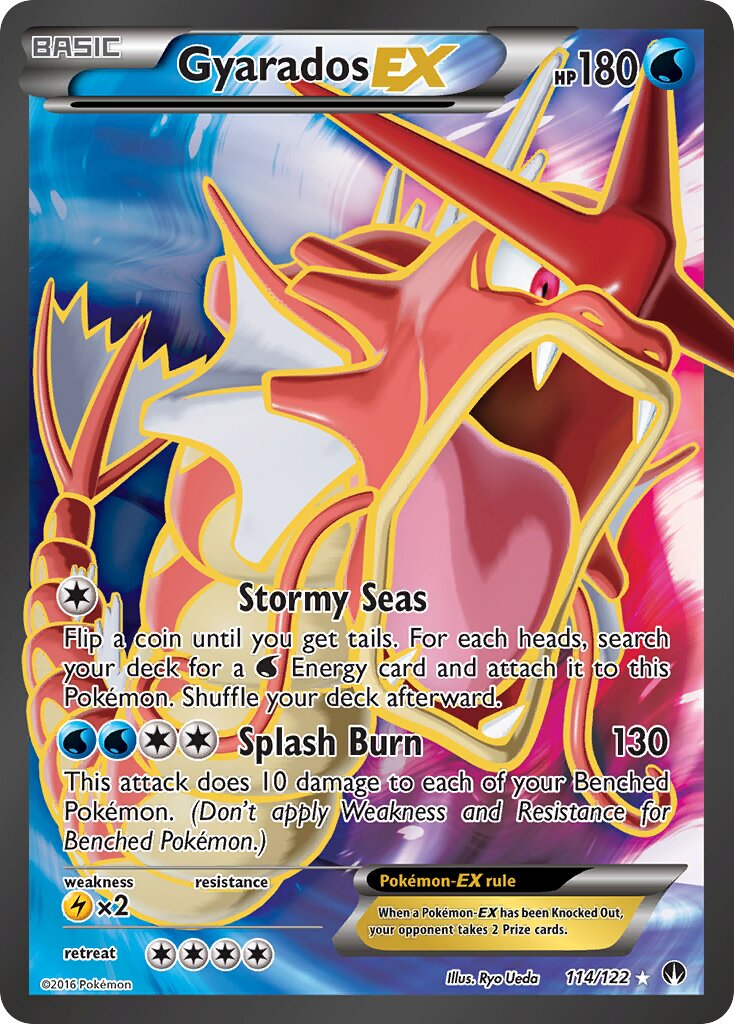 Gyarados EX - 114/122 - Ultra Rare - NM - Holofoil