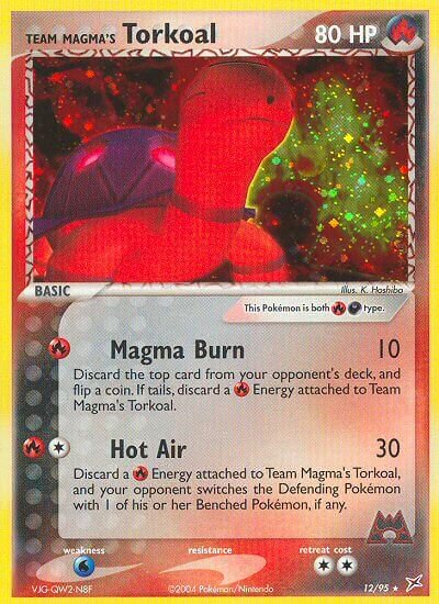 Team Magma's Torkoal - 12/95 - Holo Rare - NM - Holofoil