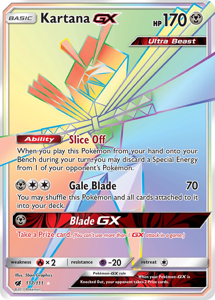 Kartana-GX - 117/111 - Rare Rainbow - NM - Holofoil