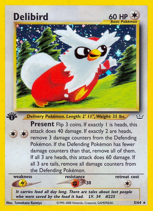 Delibird - 05/64 - Holo Rare - NM - Unlimited Holofoil