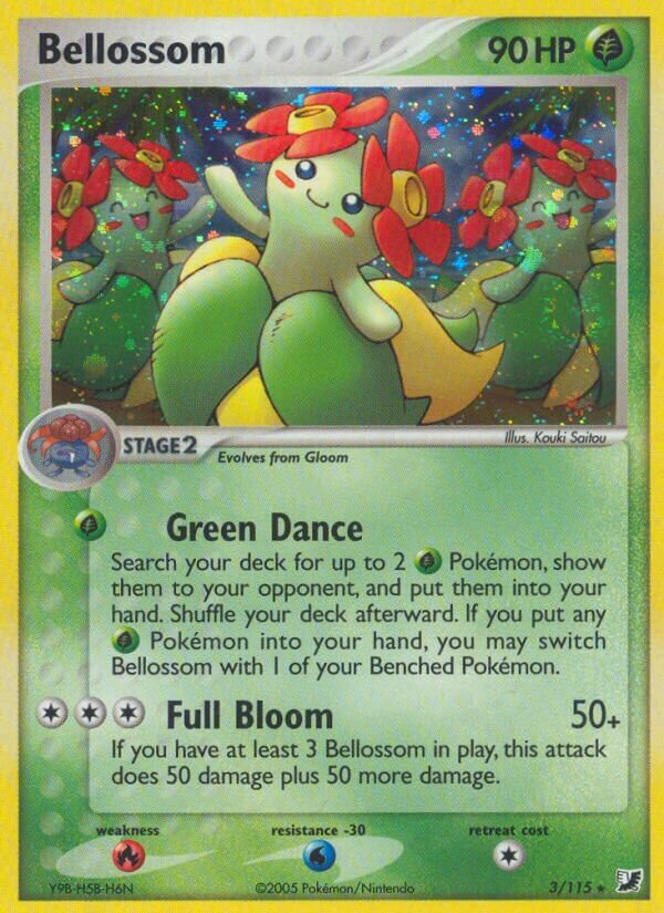 Bellossom - 3/115 - Holo Rare - NM - Reverse Holofoil