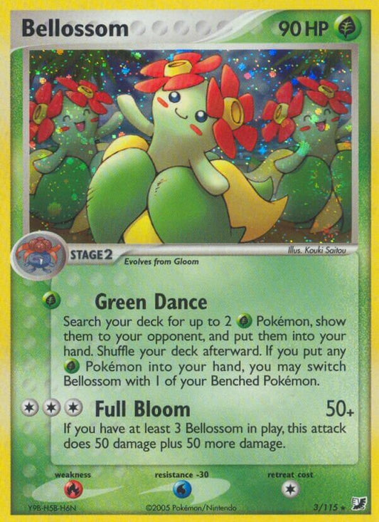 Bellossom - 3/115 - Holo Rare - NM - Reverse Holofoil