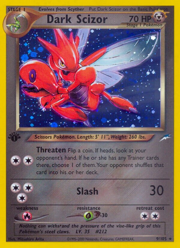 Dark Scizor - 009/105 - Holo Rare - NM - Unlimited Holofoil