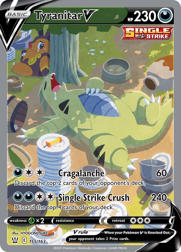 Tyranitar V - 155/163 - Ultra Rare - NM - Holofoil