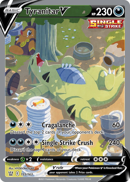 Tyranitar V - 155/163 - Ultra Rare - NM - Holofoil