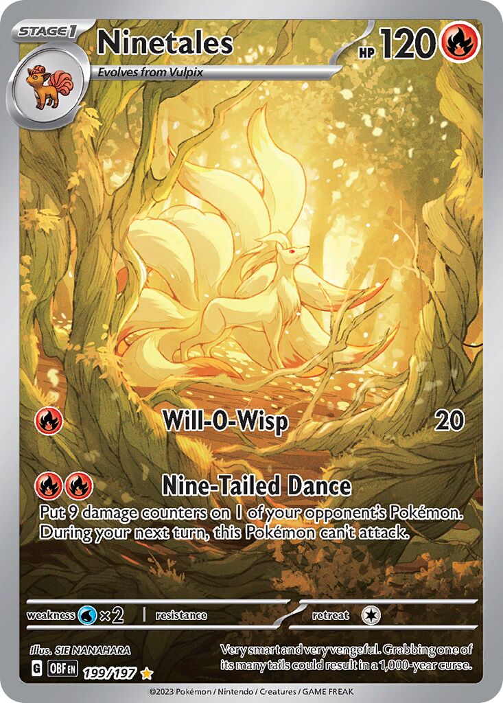 Ninetales - 199/197 - Illustration Rare - NM - Holofoil