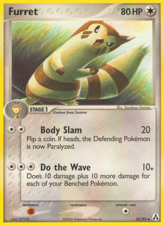 Furret - 33/92 - Uncommon - NM