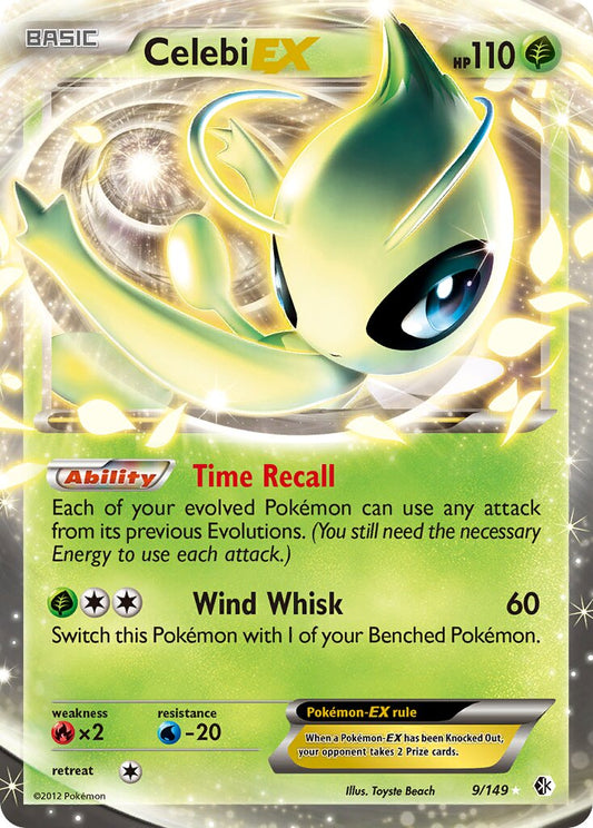 Celebi EX - 9/149 - Rare Holo EX - NM - Holofoil