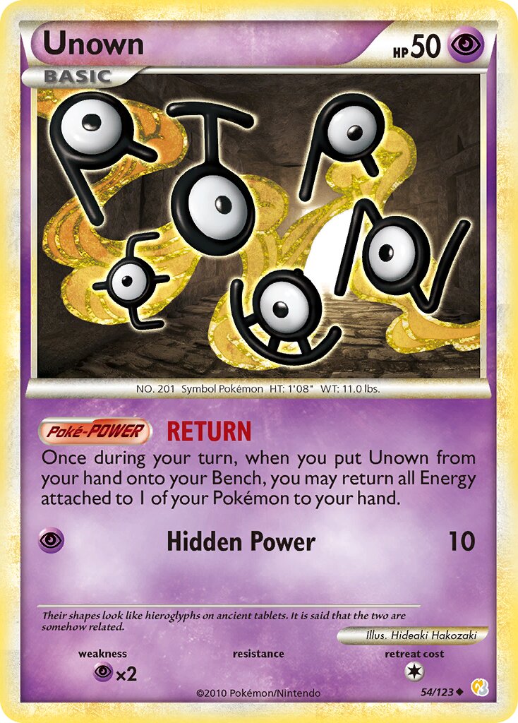 Unown - 54/123 - Uncommon - NM - Reverse Holofoil