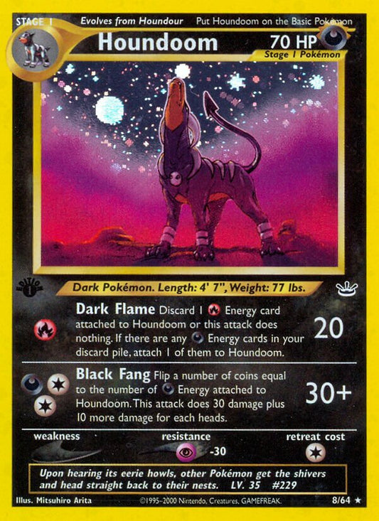 Houndoom - 08/64 - Holo Rare - NM - Unlimited Holofoil