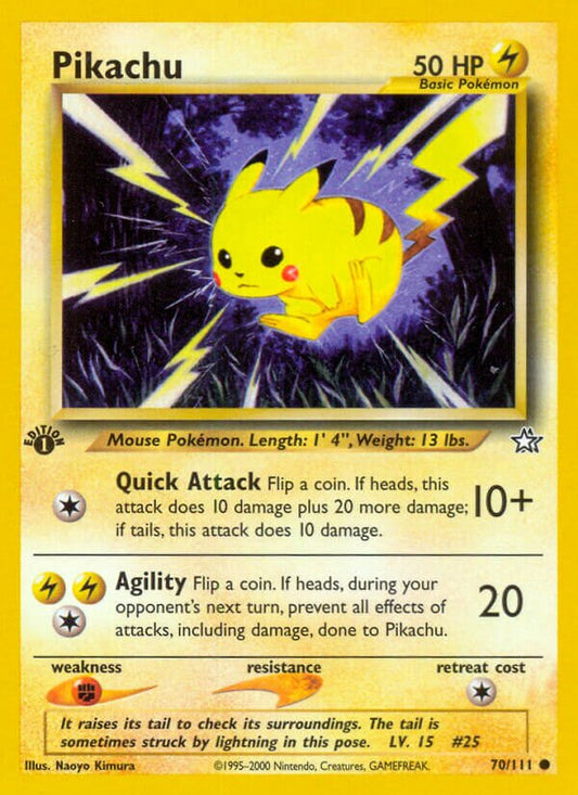 Pikachu - 070/111 - Common - NM - 1st Edition