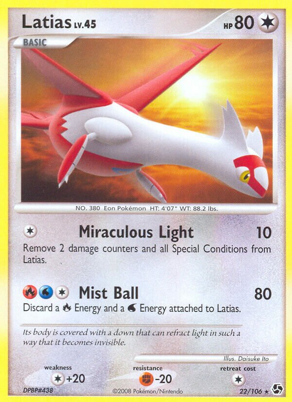 Latias - 22/106 - Rare - NM