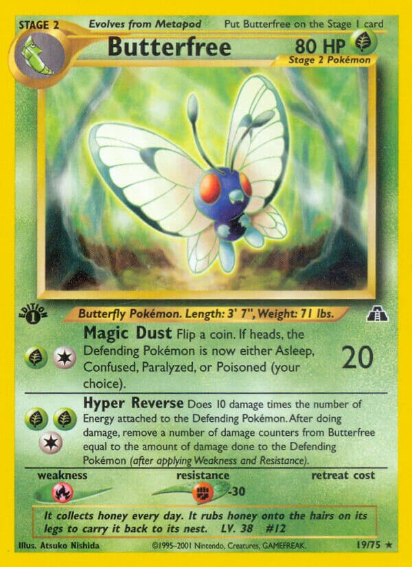 Butterfree - 19/75 - Rare - NM - Unlimited