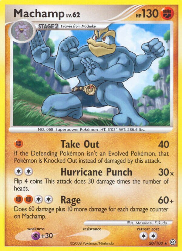 Machamp - 20/100 - Rare - NM - Reverse Holofoil