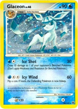 Glaceon - 20/100 (DP Majestic Dawn) - 020/100 - Holo Rare - NM - Holofoil