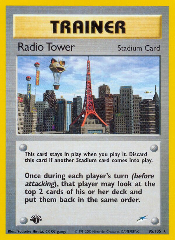 Radio Tower - 095/105 - Rare - NM - 1st Edition