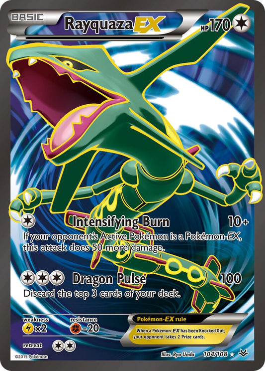 Rayquaza EX - 104/108 - Ultra Rare - NM - Holofoil