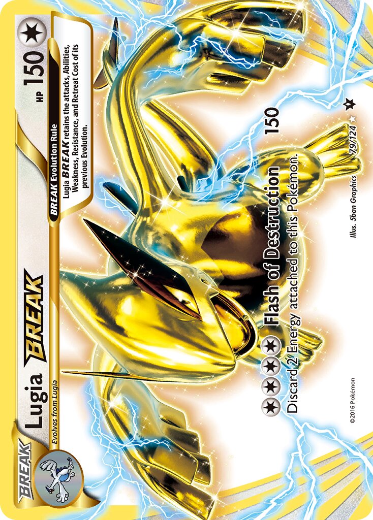 Lugia BREAK - 79/124 - Rare BREAK - NM - Holofoil