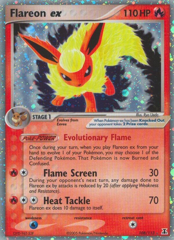Flareon ex - 108/113 - Rare Holo ex - NM - Holofoil