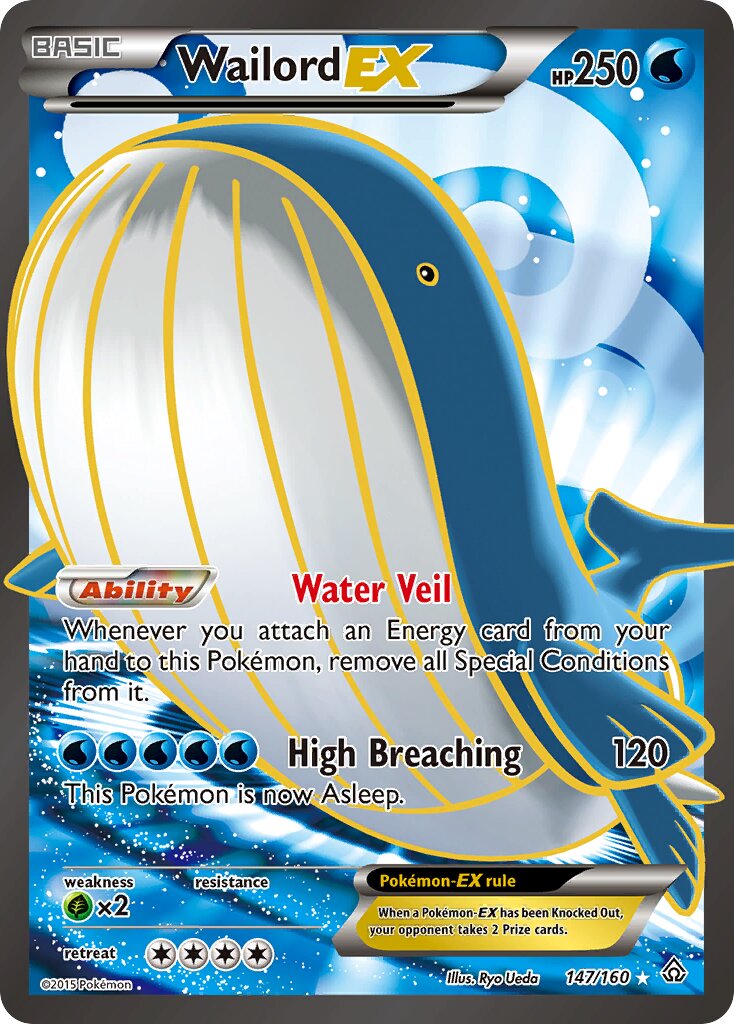 Wailord EX - 147/160 - Ultra Rare - NM - Holofoil
