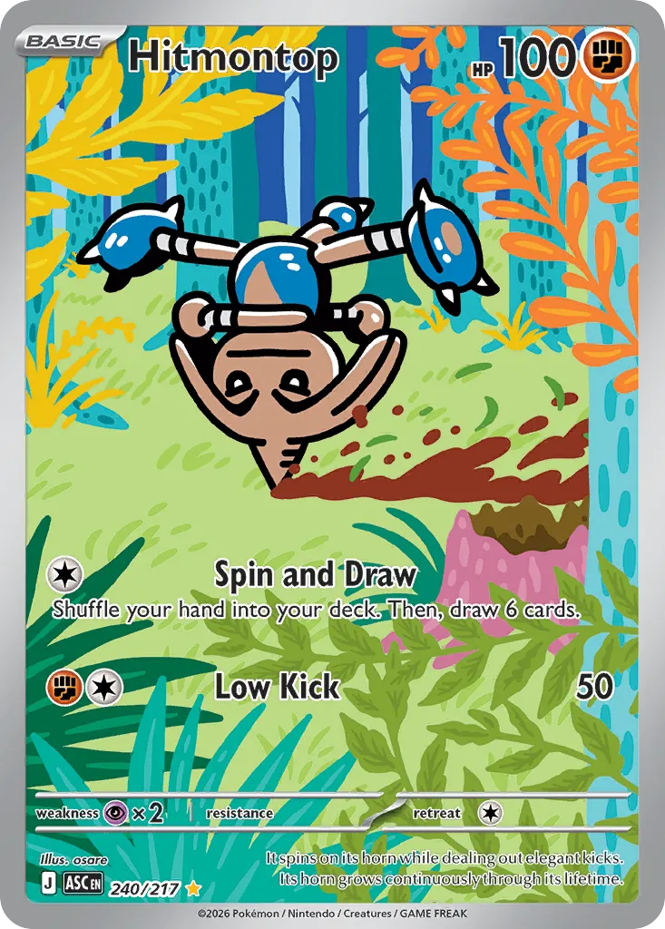 Hitmontop - 240/217 - Illustration Rare - NM - Holofoil