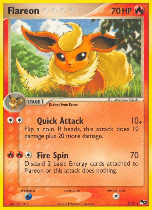 Flareon - 002/017 - Rare - NM - Holofoil