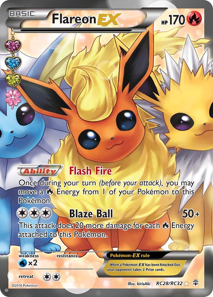 Flareon EX - RC28/RC32 - Ultra Rare - NM - Holofoil