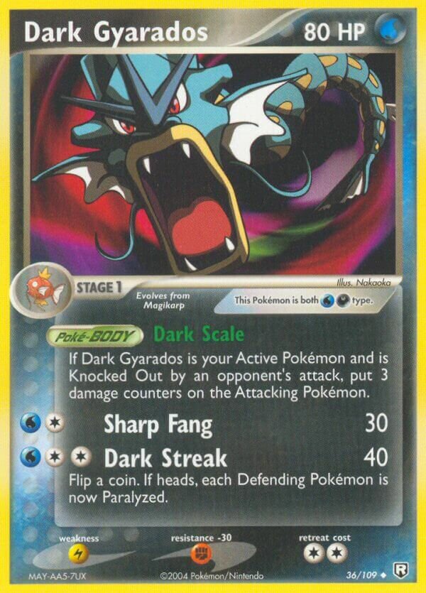 Dark Gyarados - 36/109 - Uncommon - LP - Reverse Holofoil