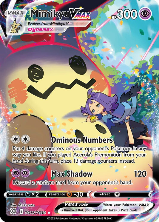 Mimikyu VMAX - TG17/TG30 - Holo Rare VMAX - NM - Holofoil