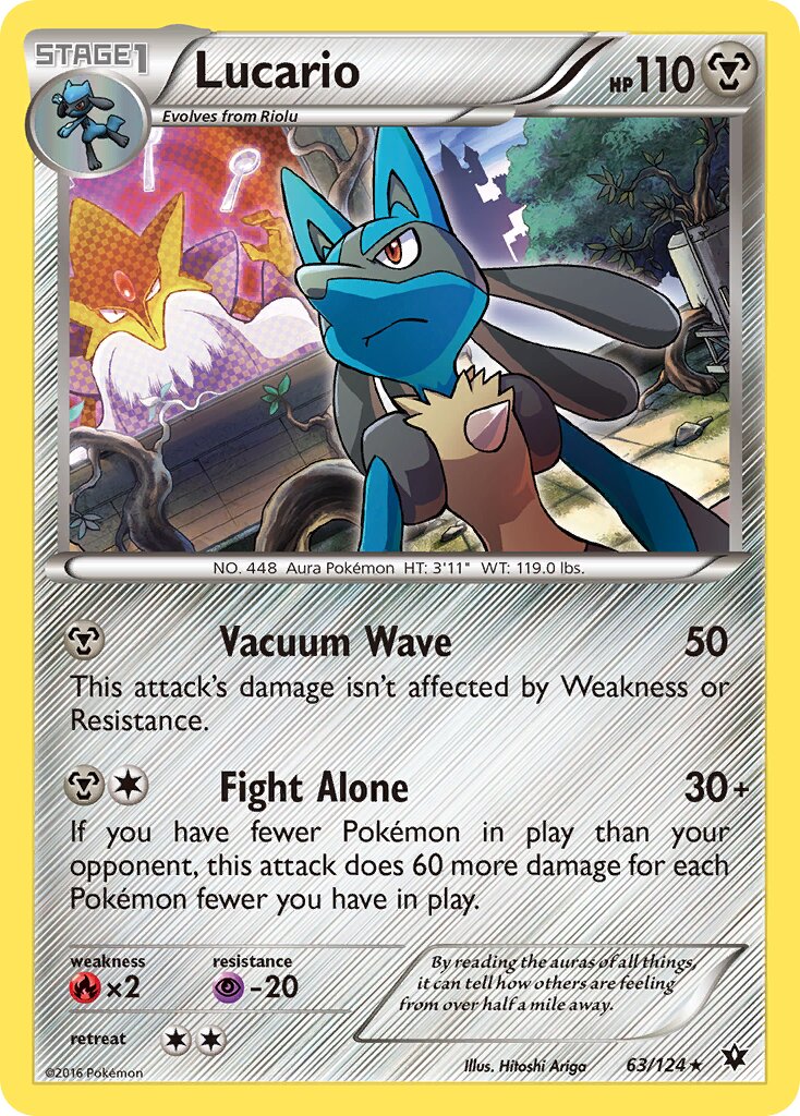 Lucario - 63/124 - Holo Rare - NM - Holofoil
