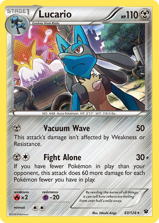 Lucario - 63/124 - Holo Rare - NM - Holofoil