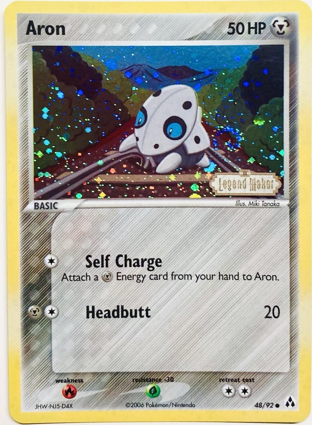 Aron - 48/92 - Common - LP - Reverse Holofoil Stamped