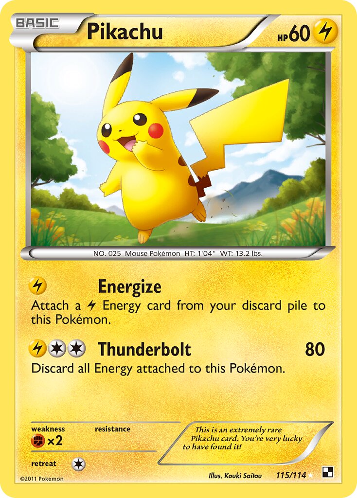 Pikachu - 115/114 - Rare Secret - NM - Holofoil