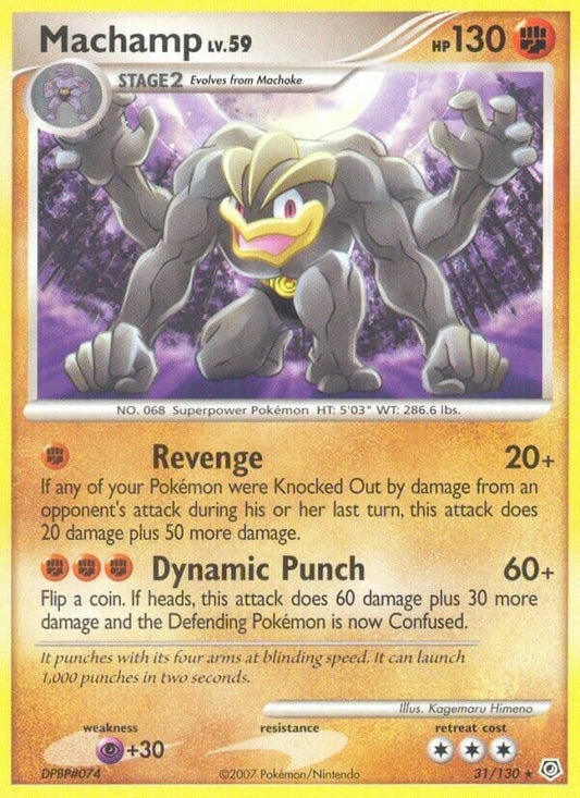 Machamp - 31/130 - Rare - NM - Reverse Holofoil