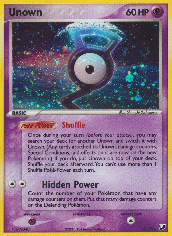 Unown - G/28 - Holo Rare - NM - Holofoil