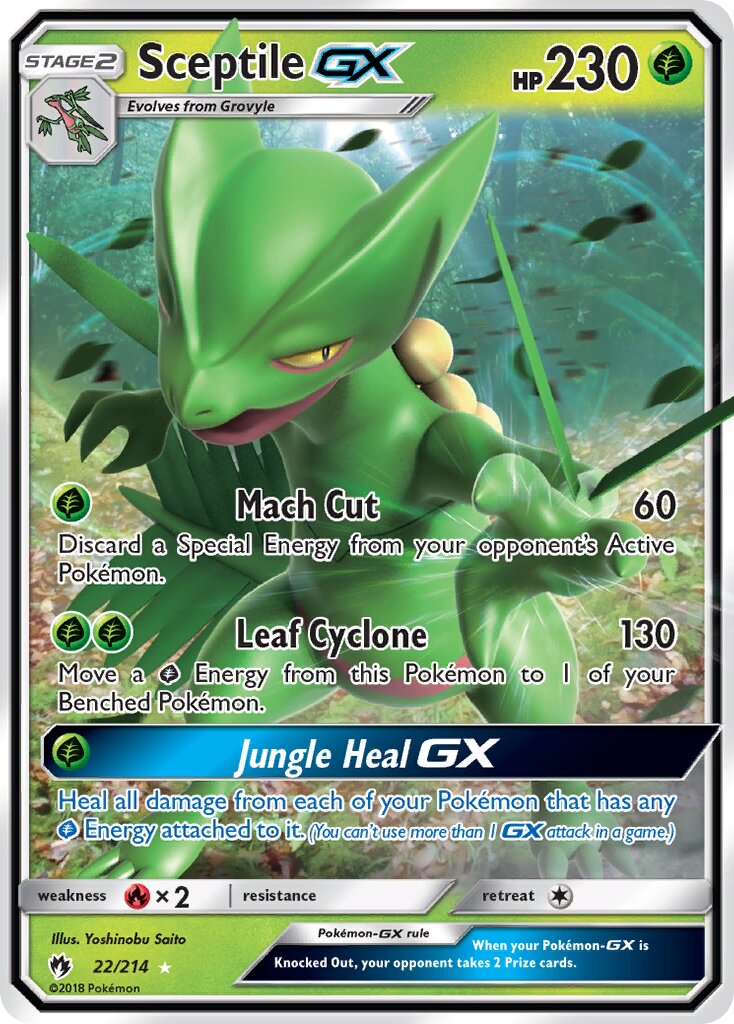Sceptile-GX - 22/214 - Rare Holo GX - NM - Holofoil
