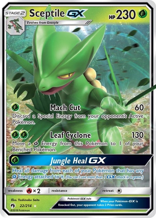 Sceptile-GX - 22/214 - Rare Holo GX - NM - Holofoil